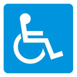 Adesivo Cadeirante Deficiente Físico Parede Ou Chão 60x60cm 