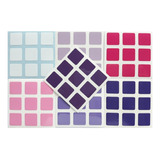 Adesivo Cubo Mágico 3x3 Gradient Pink 6 +1 Tons 56~57mm