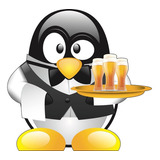 Adesivo De Geladeira Pinguim Churrasco Chopp Cerveja Cor Preto