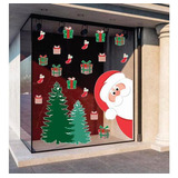 Adesivo Decoração Natal Arvore Pinheiro Papai Noel 95x95cm