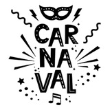 Adesivo Decorativo Carnaval Preto - Som De Carnaval