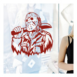 Adesivo Dia Das Bruxas Vermelho Facão Jason