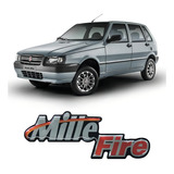 Adesivo Emblema Mille Fire Uno Mille Fire Cromado Resinado