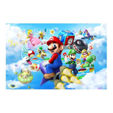 Adesivo Faixa Border Super Mario Bross Luiggi Odissey Princesa Peach 4m² - 2,00 X 2,00