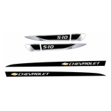 Adesivo Faixa Lateral + Aplique Resinado Nova S10 2013 Kit42