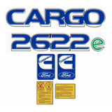 Adesivo Ford Cargo 2622 E Emblema Resinado 17650 Cor Azul