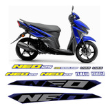 Adesivo Genérico Faixas Scooter Neo 125 Azul 2020 2021 2022