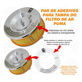 Adesivo Letras Pretas Tampa Carcaça Filtro Ar Puma Central