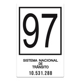 Adesivo Licenciamento 97 Selo Branco Interno Parabrisa