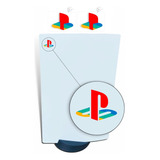 Adesivo Logo Retrô Playstation. Console Ps5. C/2 Unidades.