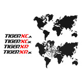 Adesivo Mapa Mundi Para Bau Triumph Tiger 800 Xc, Xcx, Xrx