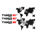 Adesivo Mapa Mundi Para Bauleto E Bau Triumph Tiger 1200 Xc