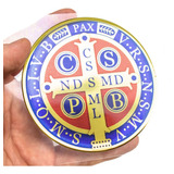 Adesivo Medalha São Bento Resinado 3d Carro / Moto - 9cm