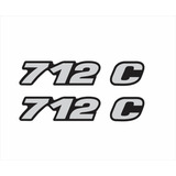 Adesivo Mercedes Benz 712 C Par Emblema Resinado Caminhão 11