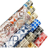 Adesivo Papel Pvc Parede / Pastilhas Azulejo Mármore Lavável