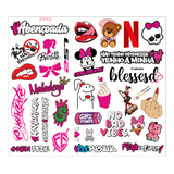 Adesivo Para Moto Bike Carro - Kit Adesivos Feminino Super