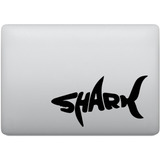 Adesivo Para Notebook Tubarão Escrita Shark