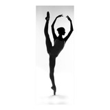 Adesivo Para Porta Quartos Infantil Bailarina Ballet Mod.333