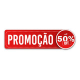 Adesivo Para Vitrine, Vidro Promoção 50% 100x30cm