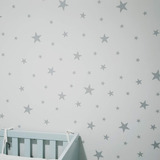 Adesivo Parede 156 Estrelas Cinza 9,7,5, 3cm Bebê Infantil