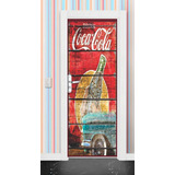 Adesivo Parede Porta Coca Cola Antigo Vintage Retrô 82x215cm