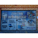 Adesivo Perfurado Vitrine Loja Informática Comercio 2,1x2,9m