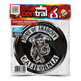 Adesivo Redondo Série Sons Of Anarchy California Resinado