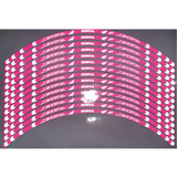 Adesivo Refletivo De Roda Moto Honda Biz Rosa Feminino 15 Pç