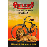 Adesivo Retrô - Bike Phillips - Art & Decor - 33 Cm X 48 Cm