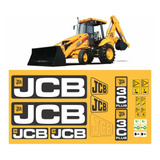 Adesivo Retroescavadeira Jcb 3c Plus + Etiqueta Completo Mk