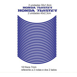 Adesivo Roda Azul Royala Refletivo Twister E Friso 7mm