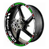 Adesivo Roda Friso Refletivo Ninja 300 250 + Interno Vd.vm
