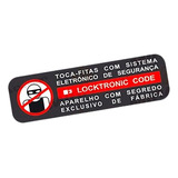 Adesivo Toca-fitas Com Código Segurança Locktronic Chevrolet