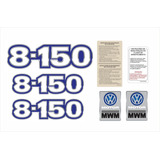 Adesivo Volkswagen 8-150 Etiquetas Emblema Resinado 17803