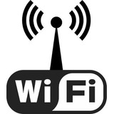 Adesivo Wifi 2 Peças Ônibus Carro Casa Parede Loja Colante