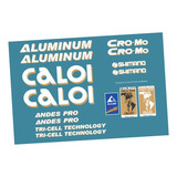 Adesivos Antiga Caloi Aluminum Andes Pro Branco/dourado