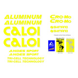 Adesivos Antiga Caloi Aluminum Andes Sport Amarelo/prata 