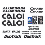 Adesivos Antiga Caloi Aluminum Elite Suspension Preto