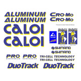 Adesivos Antiga Caloi Aluminum Pro Suspension Azul/amarelo