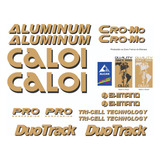 Adesivos Antiga Caloi Aluminum Pro Suspension Dourado/preto
