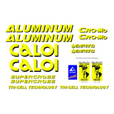 Adesivos Antiga Caloi Aluminum Supercross Amarelo/preto