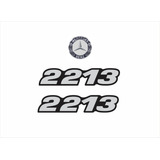 Adesivos Compatível Mercedes Benz 2213 Emblema Resinado 95