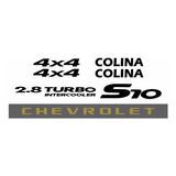 Adesivos Compatível S10 Colina 4x4 2.8 Turbo Resinados R759