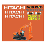 Adesivos Escavadeira Hidráulica Fiat Hitachi Zaxis 180 Zx180