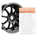 Adesivos Refletivos Roda Carro Moto 7mm Branco Para Aro 13