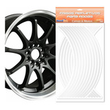 Adesivos Refletivos Roda Carro Moto 7mm Universal Branco