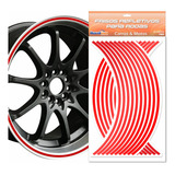 Adesivos Refletivos Roda Carro Moto 7mm Universal Vermelho