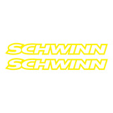 Adesivos Schwinn Amarelo 2x 20cm Spinning Bike