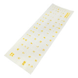 Adesivos Transparentes Para Teclado Japonês Hiragana Amarelo