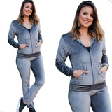 Agasalho Feminino Inverno Plush Veludo Macio Casaco C/ziper 